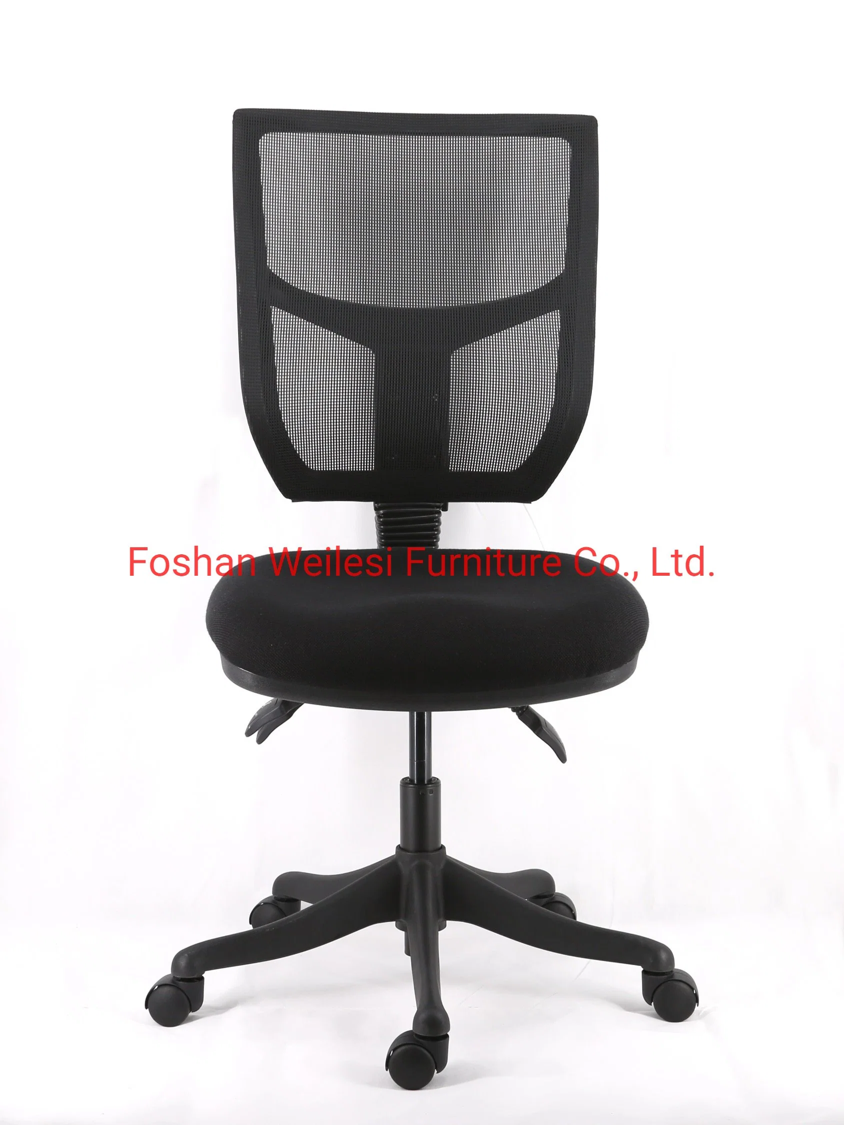 3 Lever Light Duty Mechanism Nylon Base and PU Castor Without Arms and Low Back Mesh Ofiice Chair