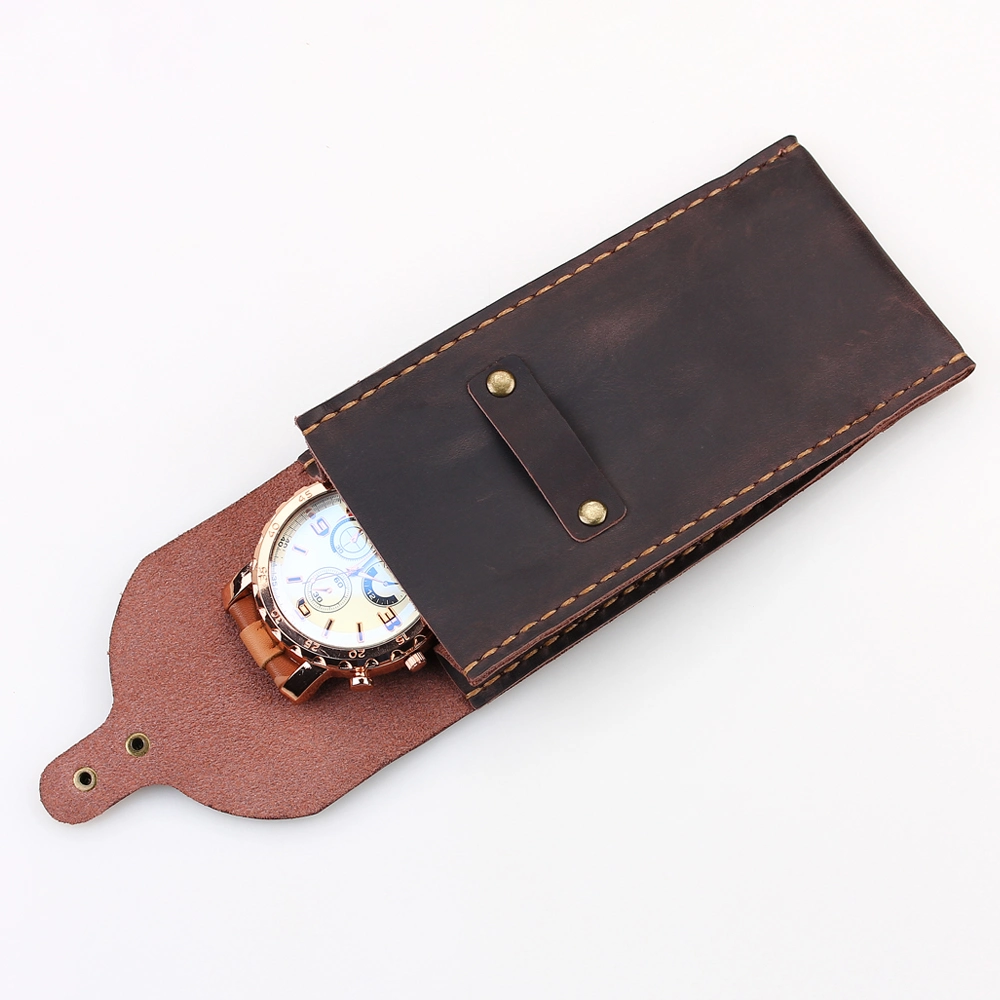 حقيبة جلدية فاخرة مصنوعة يدويًا من الجلد غير المشروع الأصلي لمشاهدة المجوهرات الجملة المصنع