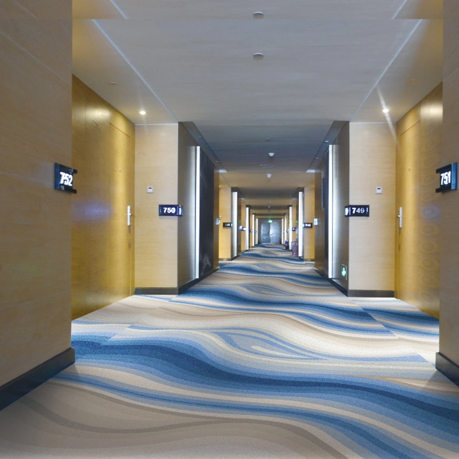 Hotel Hallway Cinema Oriental Think and Soft Flooring Wilton Nylon Printing Machine Made Printed Wall to Wall Carpet