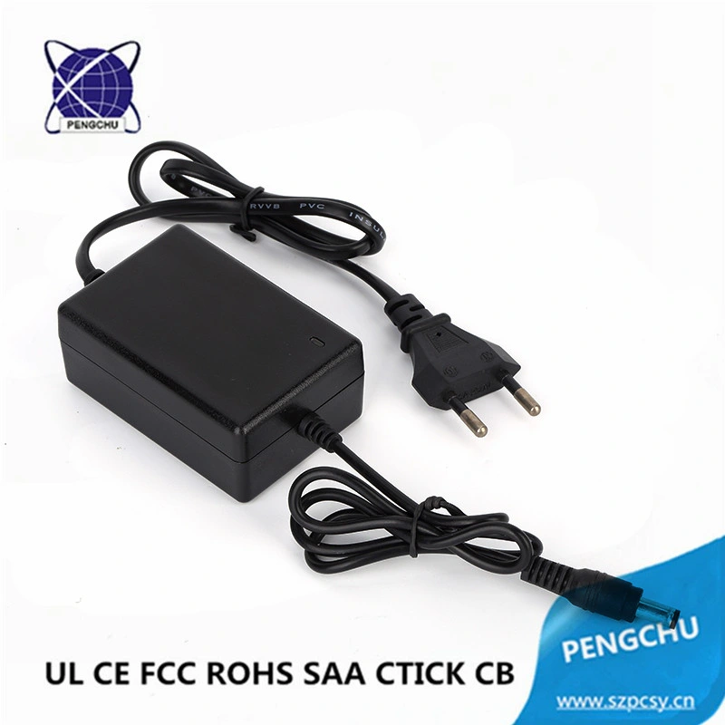 Desktop AC/DC Power Supply Adapter EU Plug 12V 2A 24W with ETL CE FCC RoHS SAA Ctick CB PSE