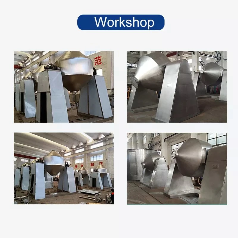 Pharmaceutical Chemical Powder Food Ribbon Blender Double Cone Mixer Machine CE