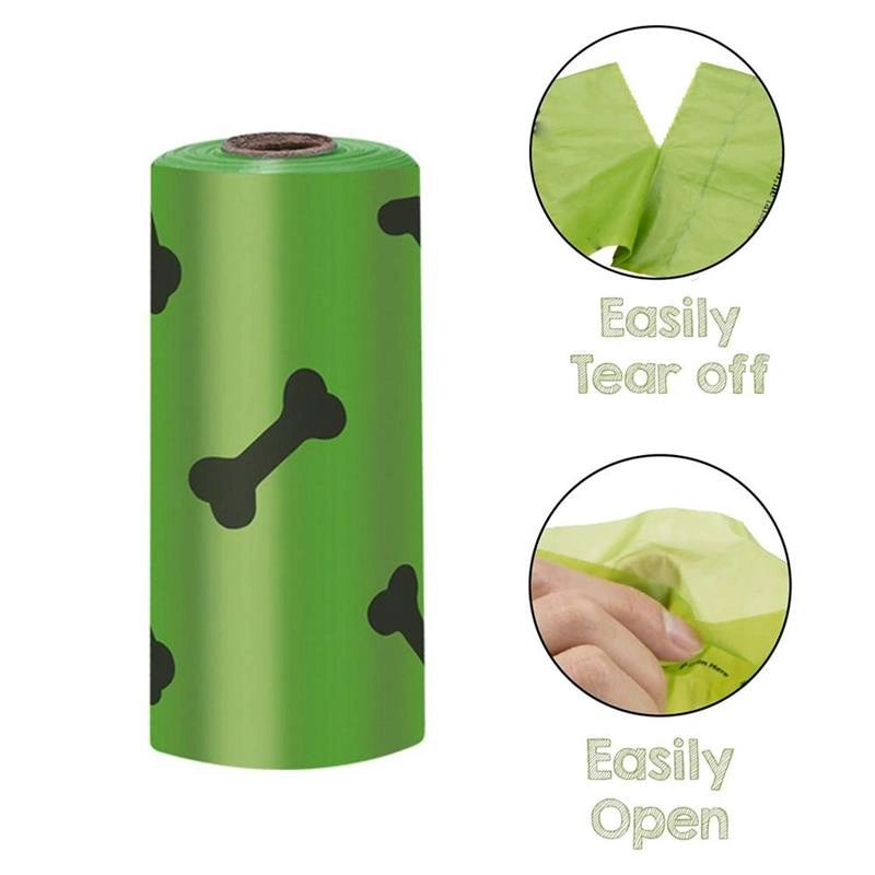 Eco Friendly Compostable Corn Starch Dog Poop Bags Cat Poo Bags Green