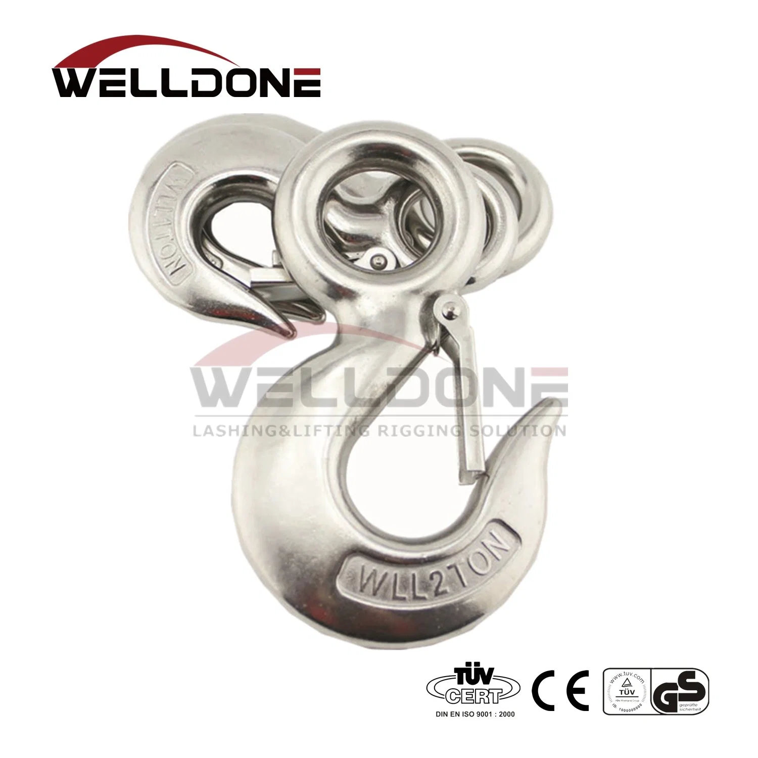 Marine Stainless Large Eye Lifting Cargo Snap Crane Slip Hooks