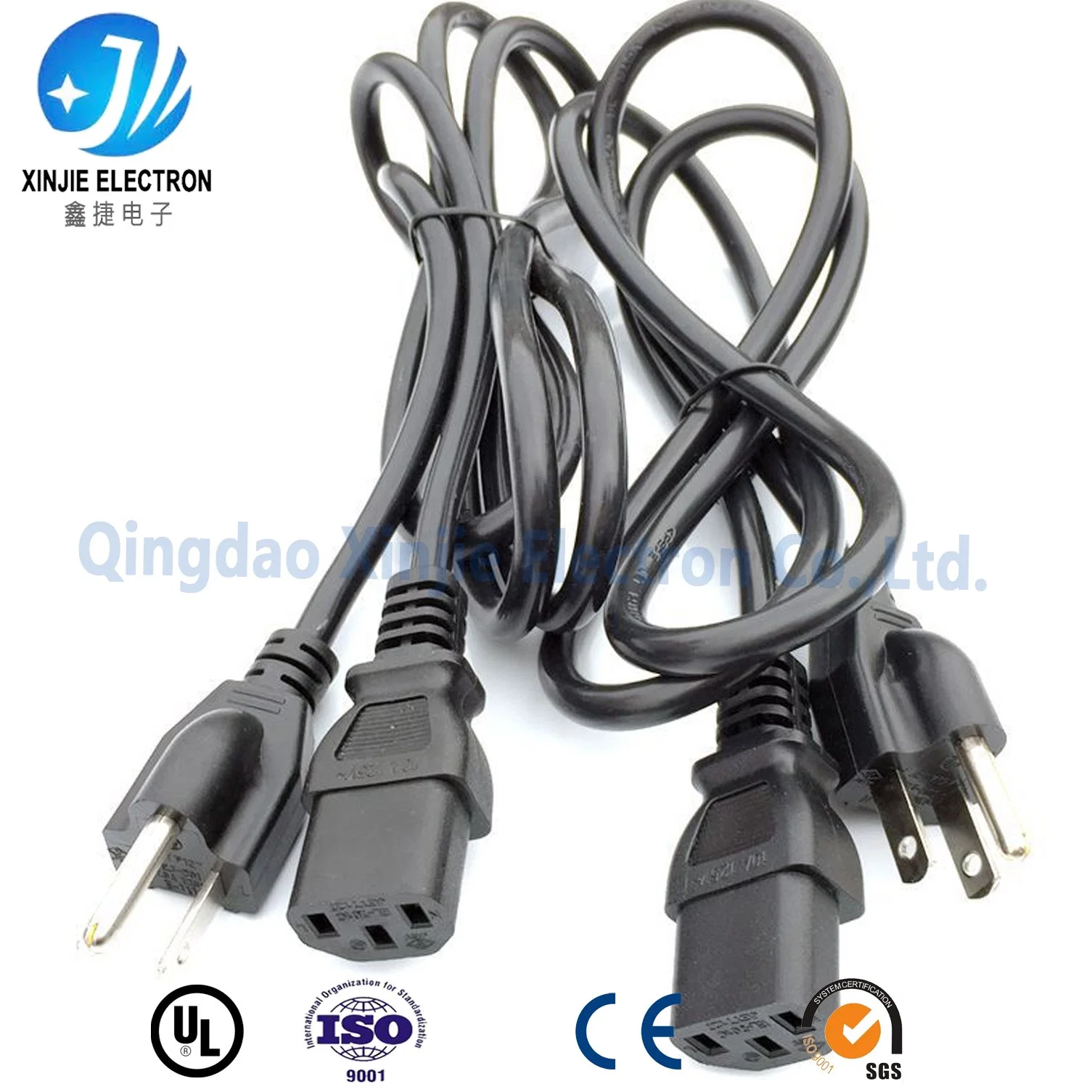 3.0meter Electric Power Cord with UK Us 3pin Plug for Refrigerator