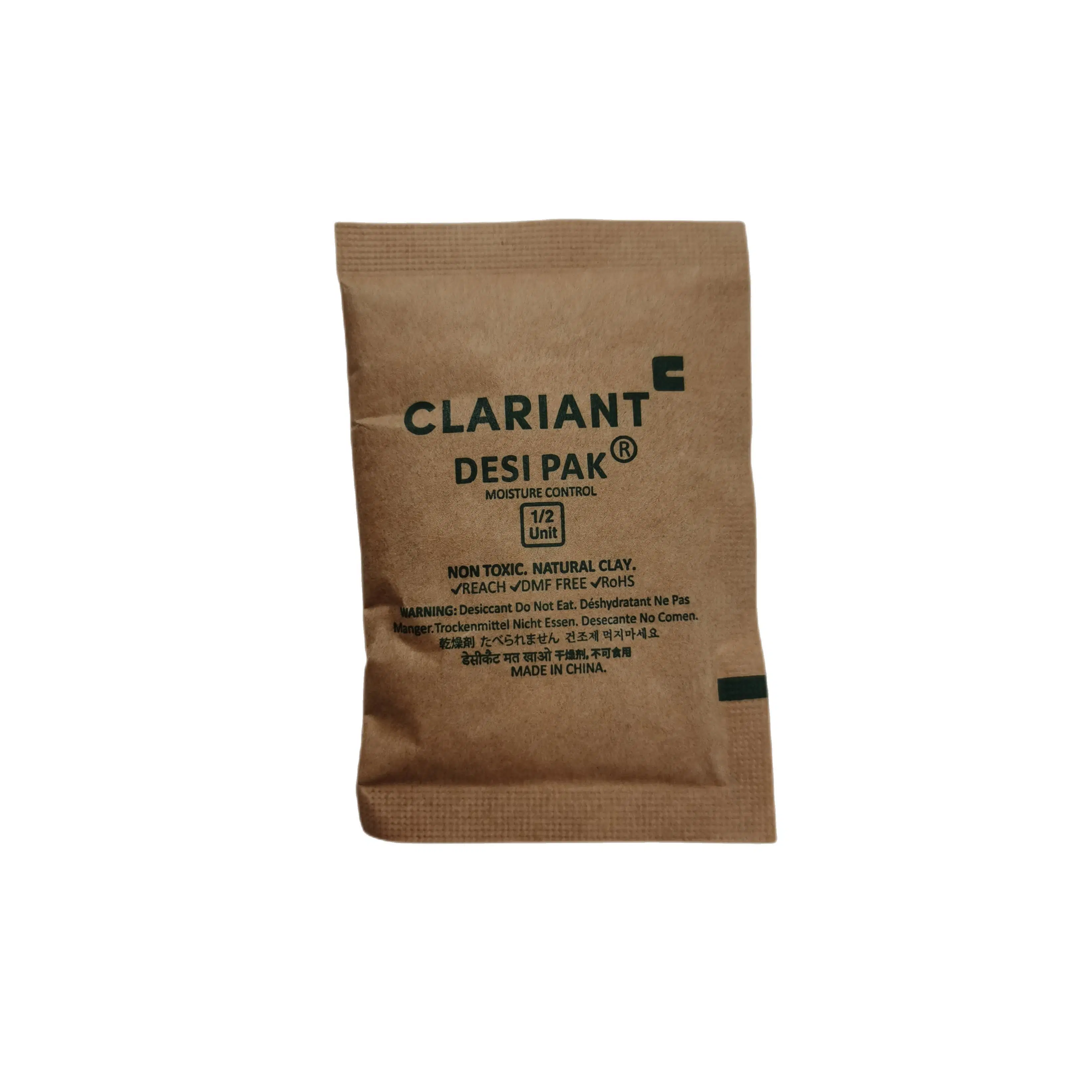 17g Desi Pak Degradable Kraft Paper Bagged Bentonite Clay Desiccant (1/2U) for Mould Prevention