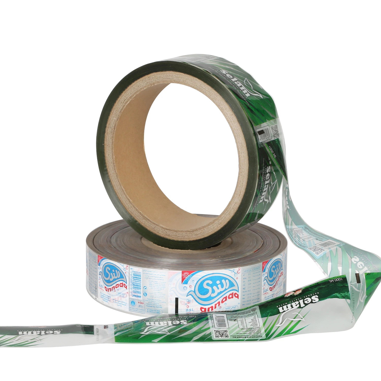El PVC Film Retráctil de mangas para la botella de agua de la etiqueta pegatinas de la etiqueta