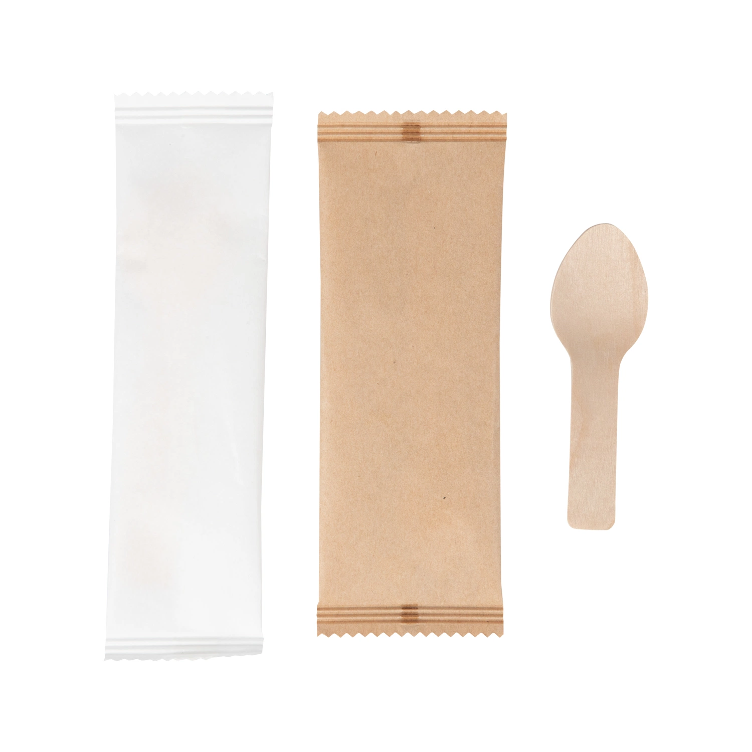 Eco Friendly Individual Wrapped Disposable Wooden Knife Fork Spoon Spork Cutlery for Party Camping