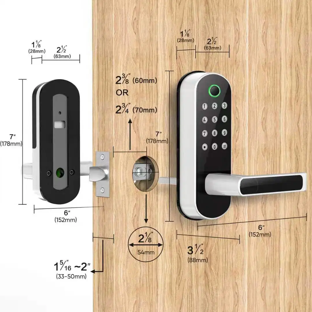 Ttlock APP Télécommande Bluetooth code biométrique Smart Serrures de porte