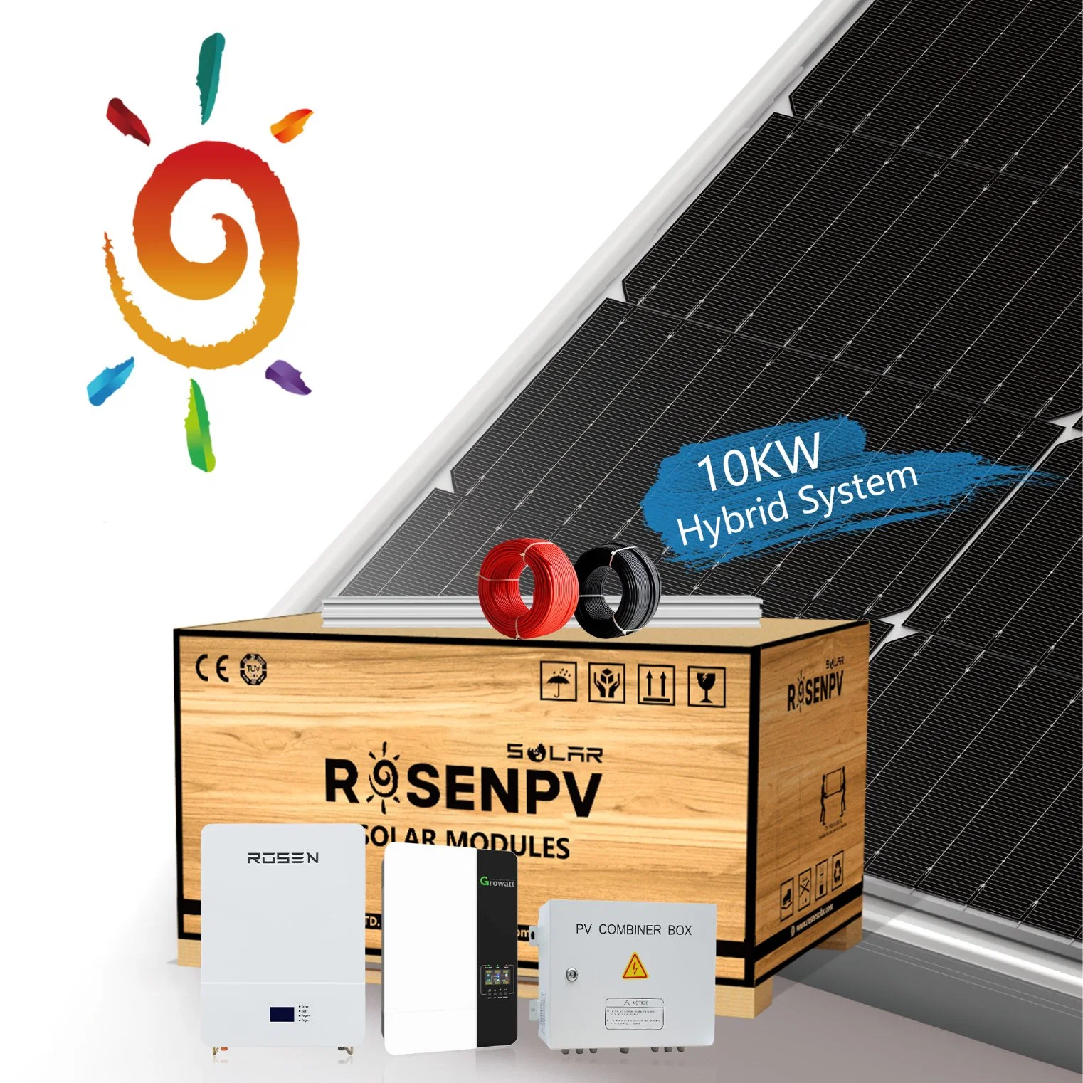 5kW 10kw 15kw 20kw Hybrid Off Grid Sonnensystem hoch Effizienz Sonnensystem