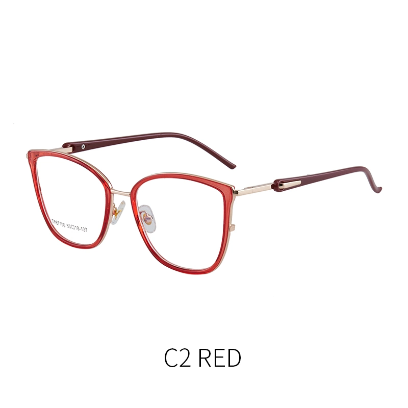 New arrival Fashion TR90 verres cadres chat Eye forme bleu Monture de lunettes optiques à blocage de lumière