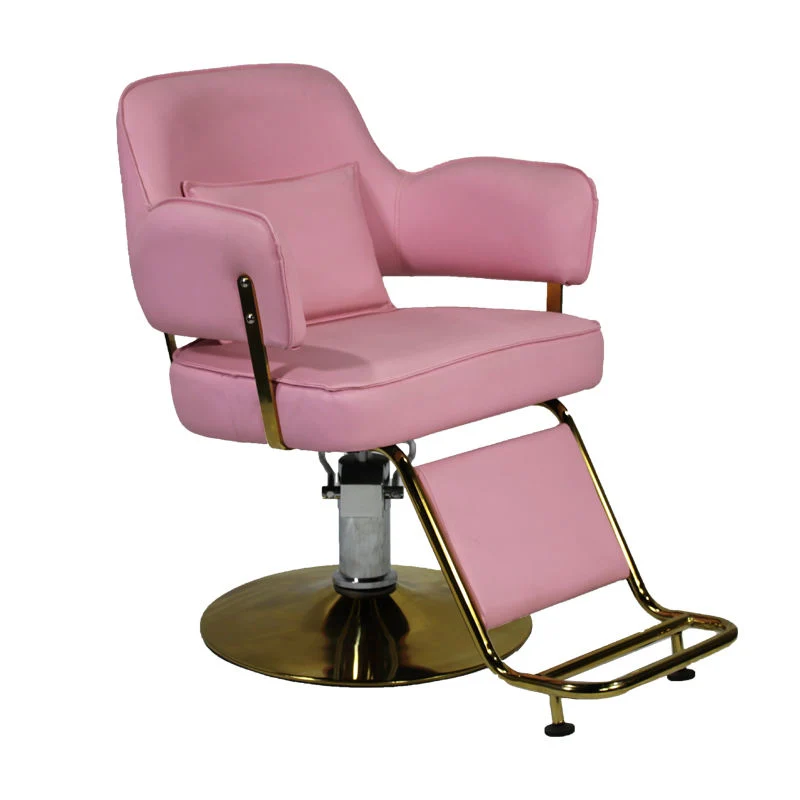 Pink Customized Salon Beauty Barber Chair Hairdressing Equipment for Barber Shop