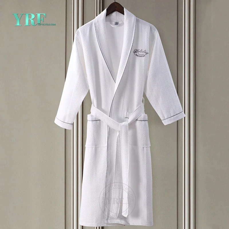 Made in China Factory Wholesale Custom Logo Cotton Waffle Hotel Bathrobe