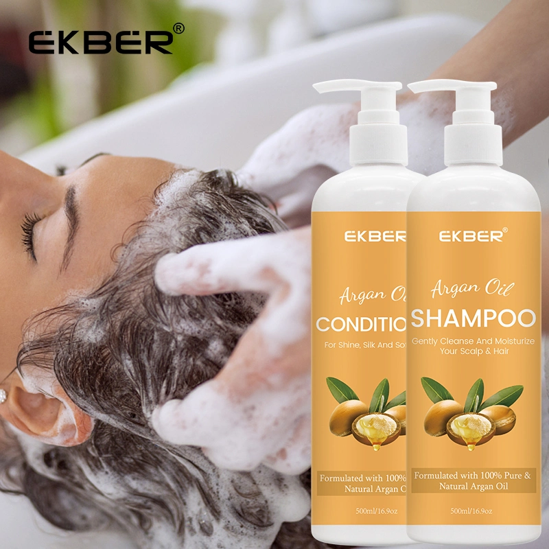 Nueva llegada Ekber de alta calidad aceite de argán el cuidado del cabello champú y acondicionador hidratante para la pérdida del cabello