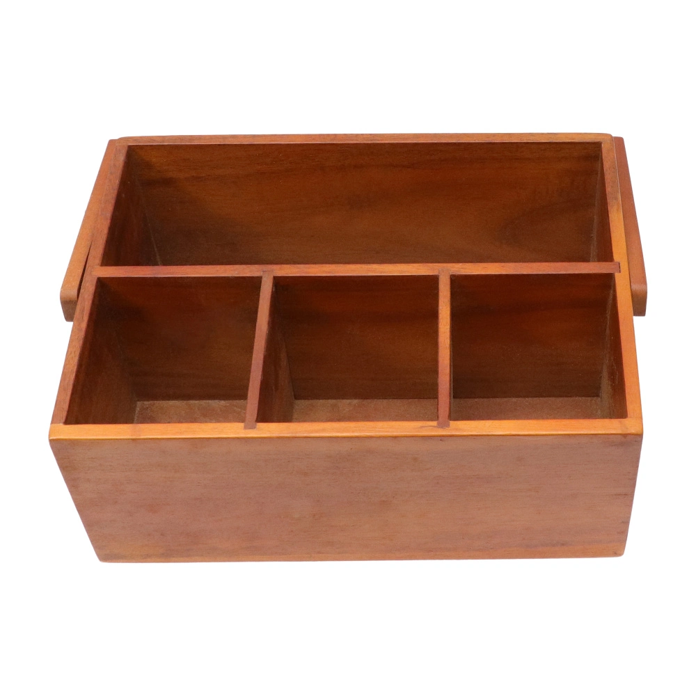 Cocina rústica Acacia Utensilios de Madera Platería Soporte Platería Organizer