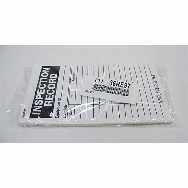 Polyester Inspection Record Tag Size 5 3/4 in *3 in Pk 10