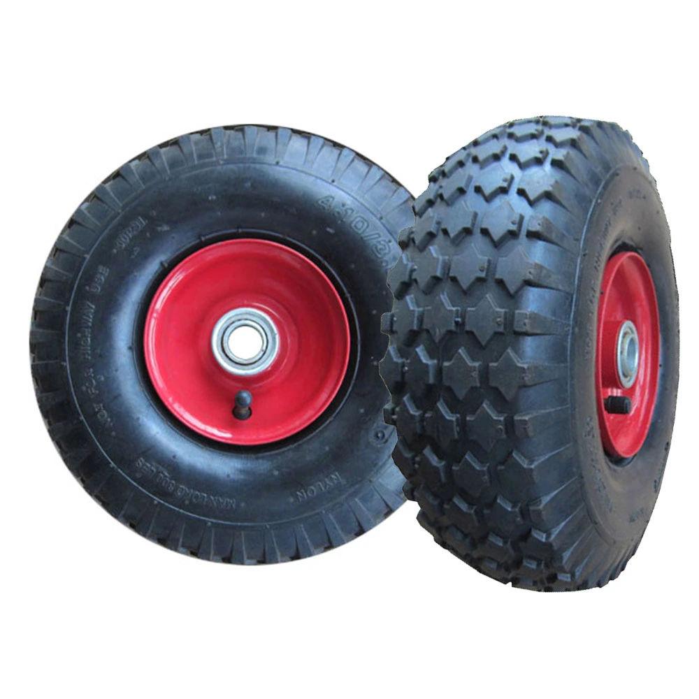 Pneumatic Rubber Wheel 10X3.50-4 Beach Cart Wheel Inflatable Pneumatic Air Rubber Wheel