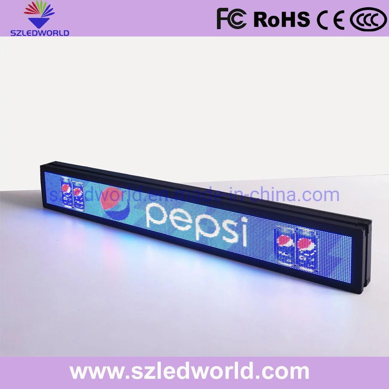 Shelf LED Screen Display P2.5mm Indoor Full Color Strip LED Display Panel Sign