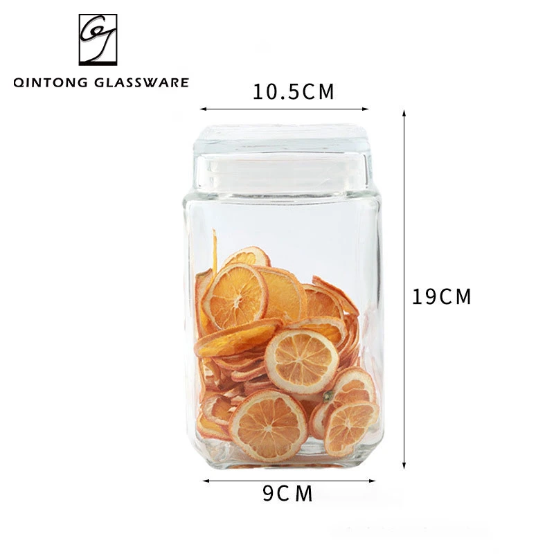 Hot Popular 1000ml 33oz Airtight Food Storage Canister Bottle Glass Storage Jar with Lid for Kitchen