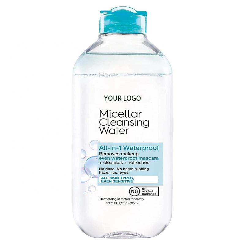 OEM de etiqueta privada de la piel sensible maquillaje seguro remover el agua Micellar suave purificar el agua de limpieza