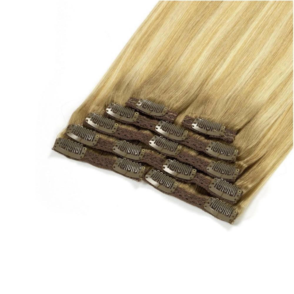 Clip in Hair Extension Human Remy Double Drawn Lace Clip in Hair Extension