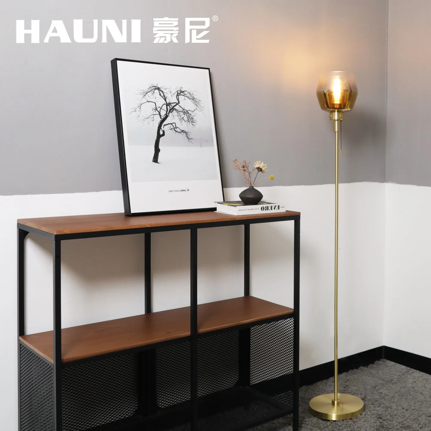 Standing Metal Glass Indoor Nordic Design Lighting for Hotel Living Room Bed Room Floor Lamp