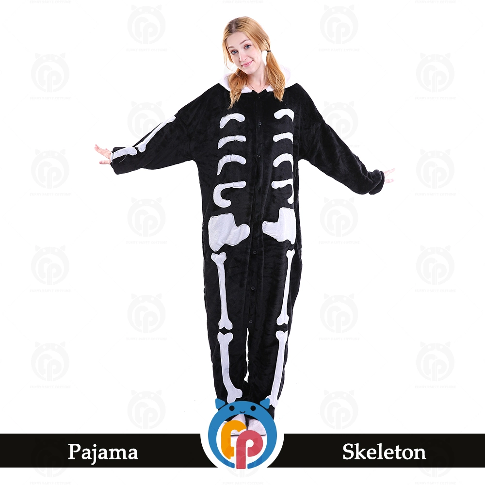 Adult Halloween Holiday Custom Wholesale Cartoon Scary Skeleton Party Costume