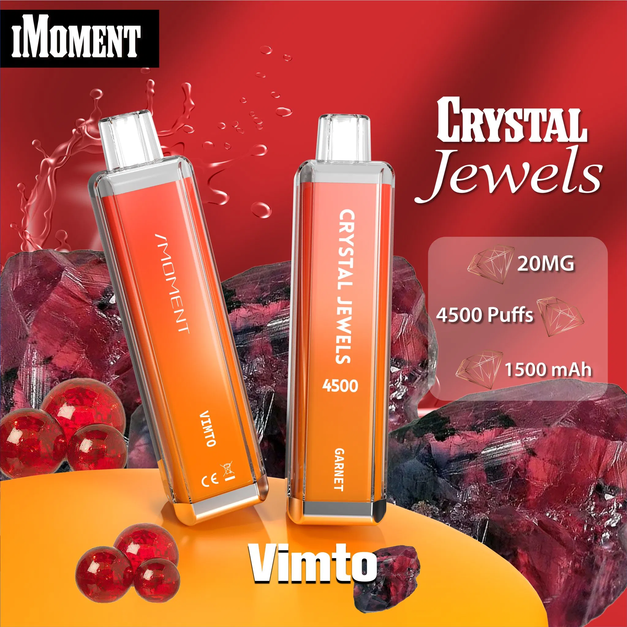 Original Crystal Bar Mayoreo E-Cigarette 21 sabores populares Ski Crystal 600 Puffs VAPE Pod Mini Bar