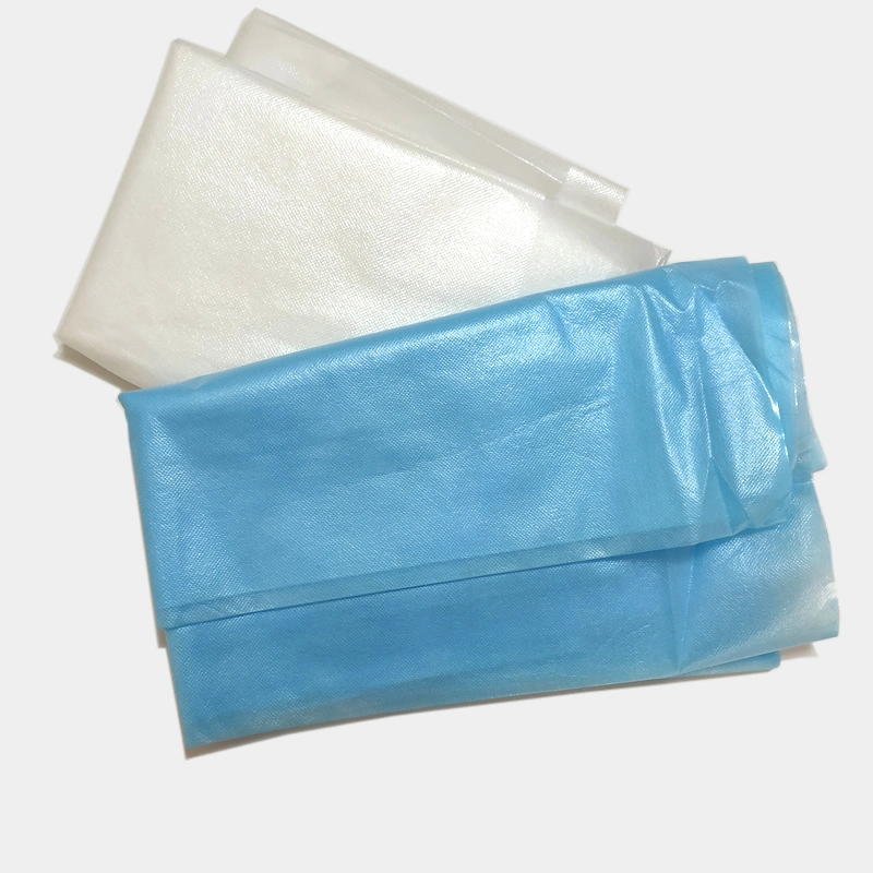 Protective Gown Fabric White, Blue, Yellow 35GSM -65GSM PP PE Laminated Nonwoven Fabric for Isolation Gown