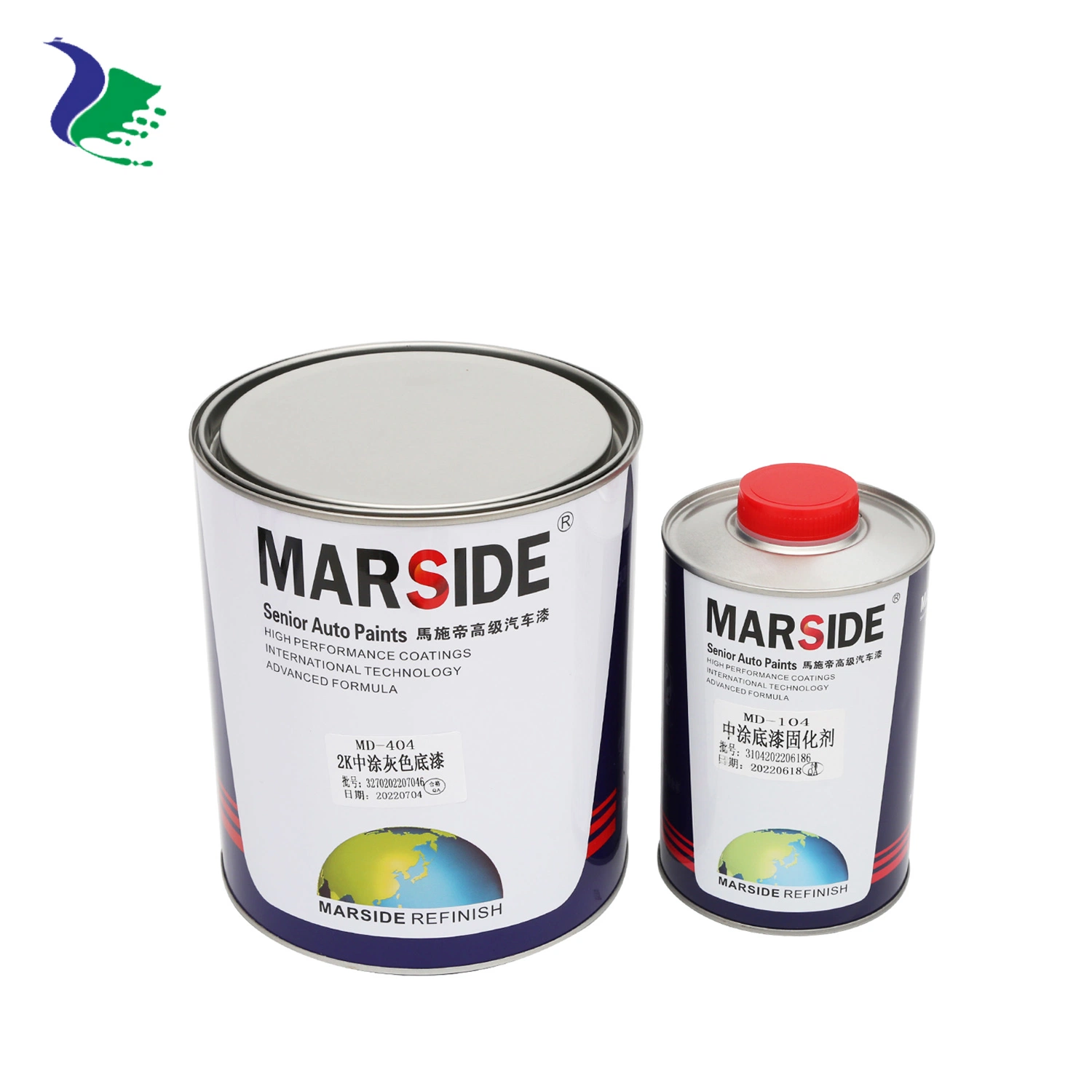 Marside Hot Sale 1K Auto Primer Surfacer Grey Color 2K Epoxy Primer Hardener Mixing Toner Car Paint