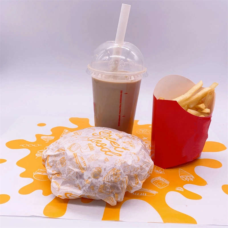 OEM Printing Greaseproof Avenized Paper Food Wrapper Sandwich Burger Wrapping Paper