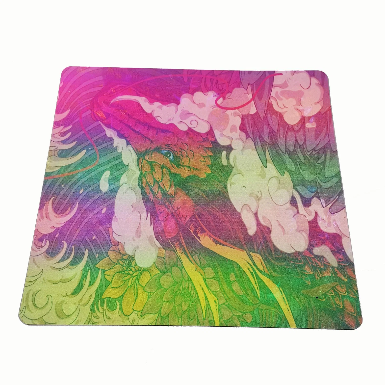 Custom Rainbow Color Printing Effect Glass Film Coated Computer Laptop Premium Liquid Proof Gaming Mouse Pad