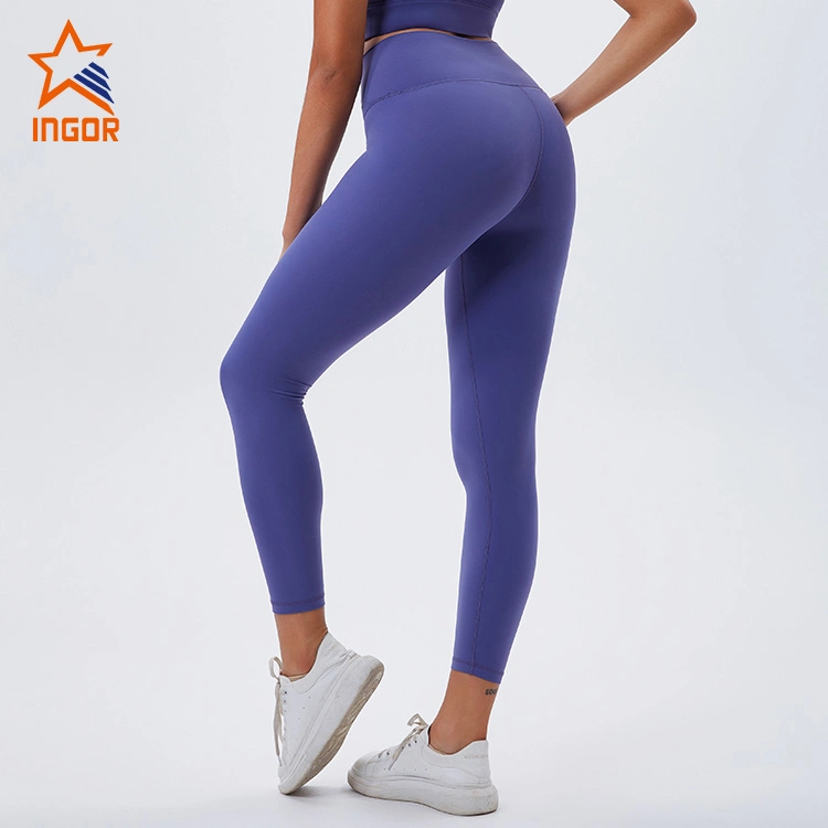 Ingor Sportswear Gym Apparel Hersteller Recycelte Yoga Leggings Custom Logo Damen Trainingsbekleidung Aktive Bekleidung Sport Fitness Frauen Yoga Bekleidung Verschleiß