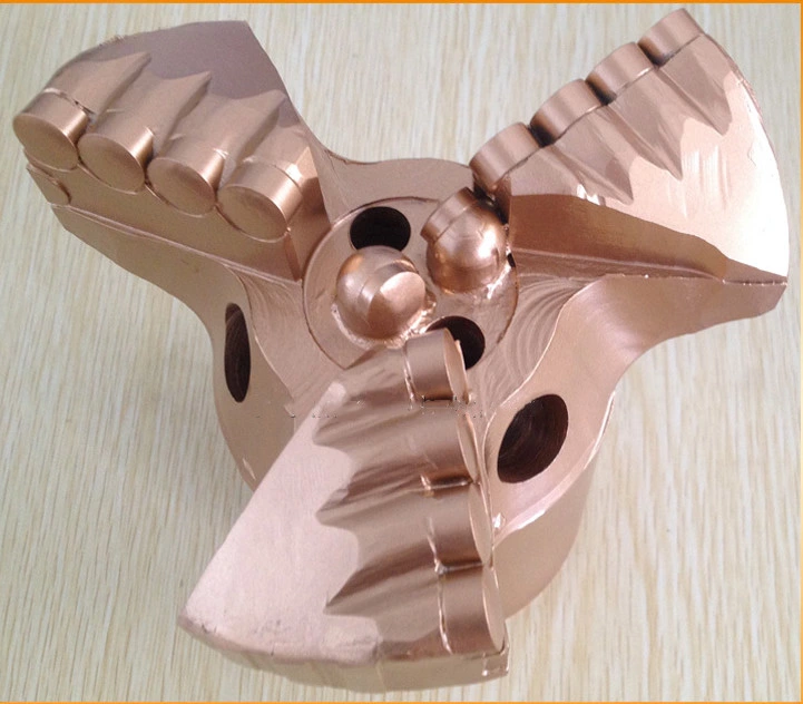 Pearldrill PDC Bit 112 mm 3 Wings Thread API 2 3/8" Pin Diamond Bits for Coal Miniing Rock Drilling