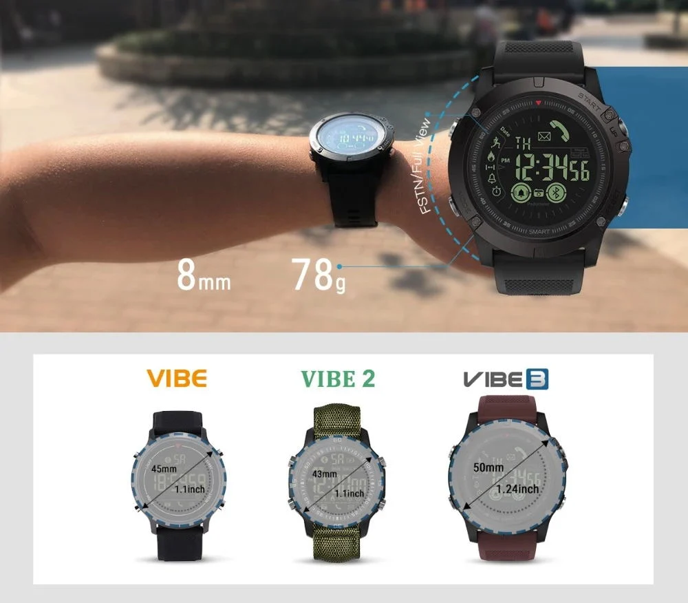 New Bluetooth Wristwatch, Outdoor Sport Waterproof Watch Bracelet