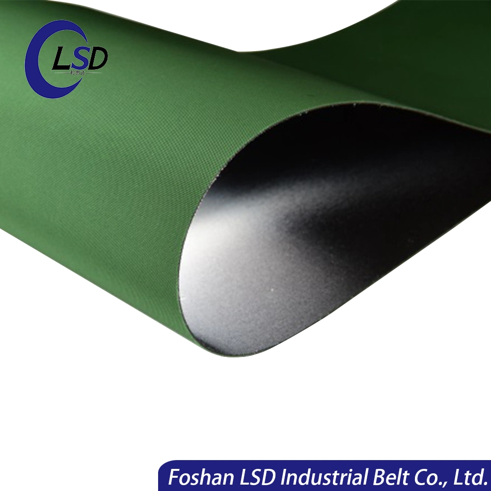 Customized 1.5mm 2mm 3mm 4mm 5mm Thickness Green Anti-Static Flame-Retardant High Temperature-Resistance Wear-Resistant PVC Flat Transmission Belt