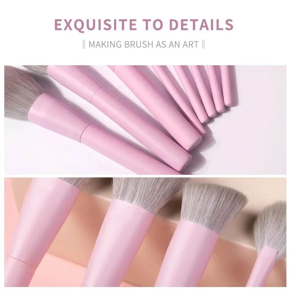 Yaeshi 2023 Make up Vegan Eco Friendly Wooden Pink Synthetic Privatelabel Professional Luxury Custom Logo High quality/High cost performance Makeup Brush Set