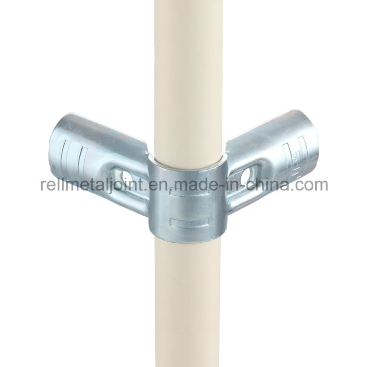 White Zinc Metal Joint for Pipe Rack System (H-3K)