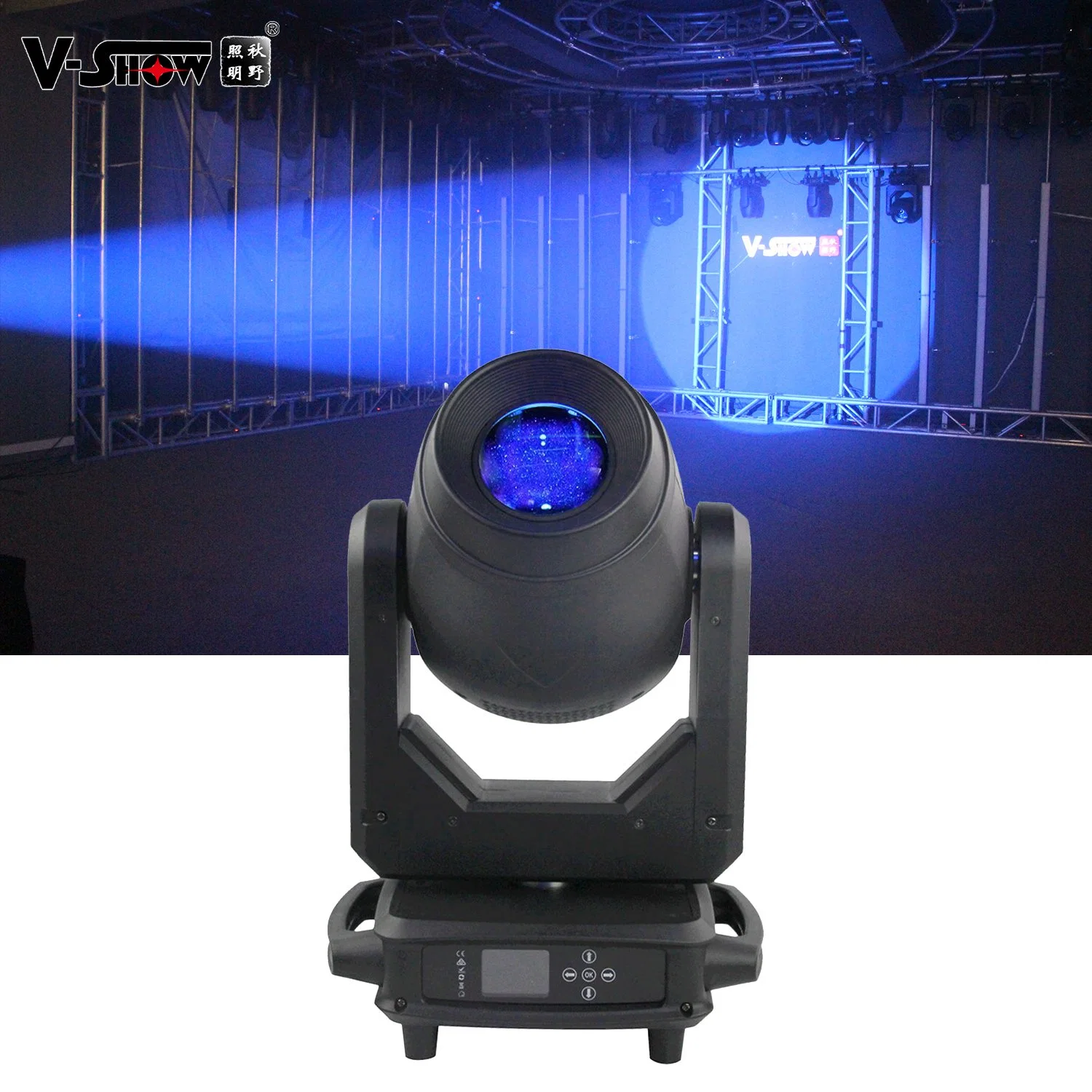 V-Show S716 2PCS with Case Goku Zoom Moving Head Stage Light Beam Spot Wash LED Moving Head Disco DJ Lights