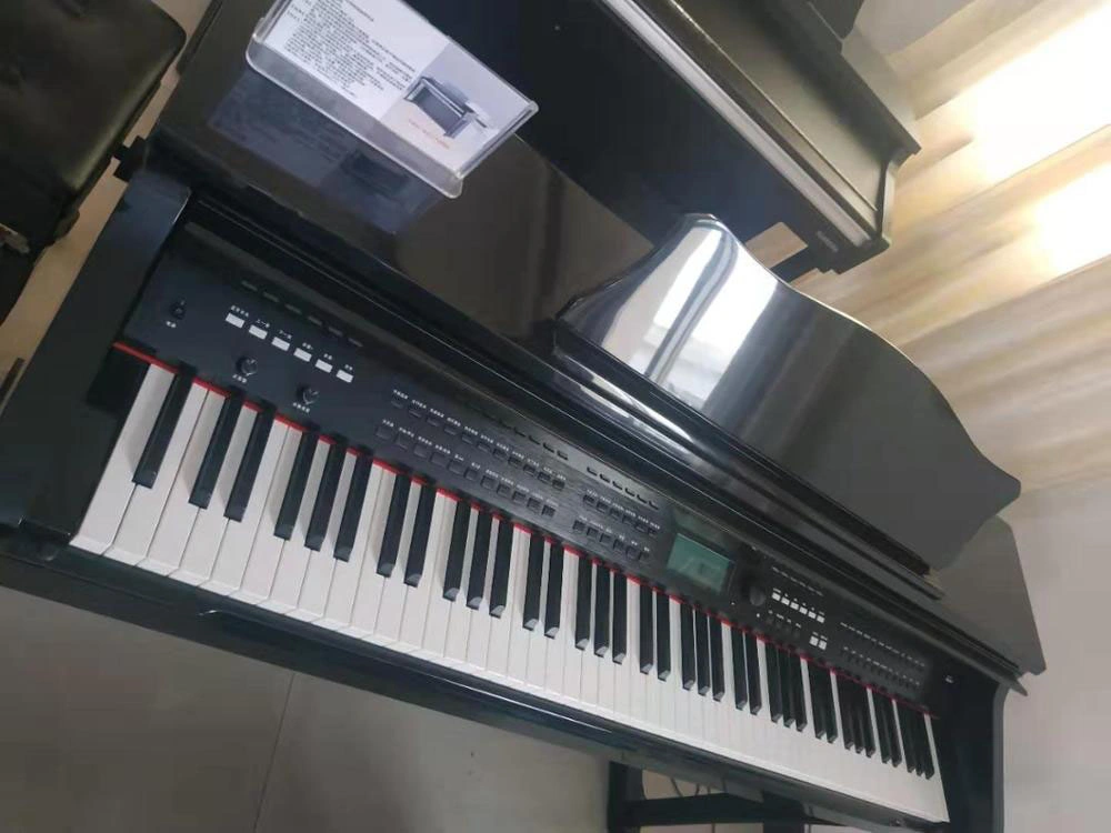 Custom Grand Black Electric Digital Piano with Multi-Voices Keyboard Organ