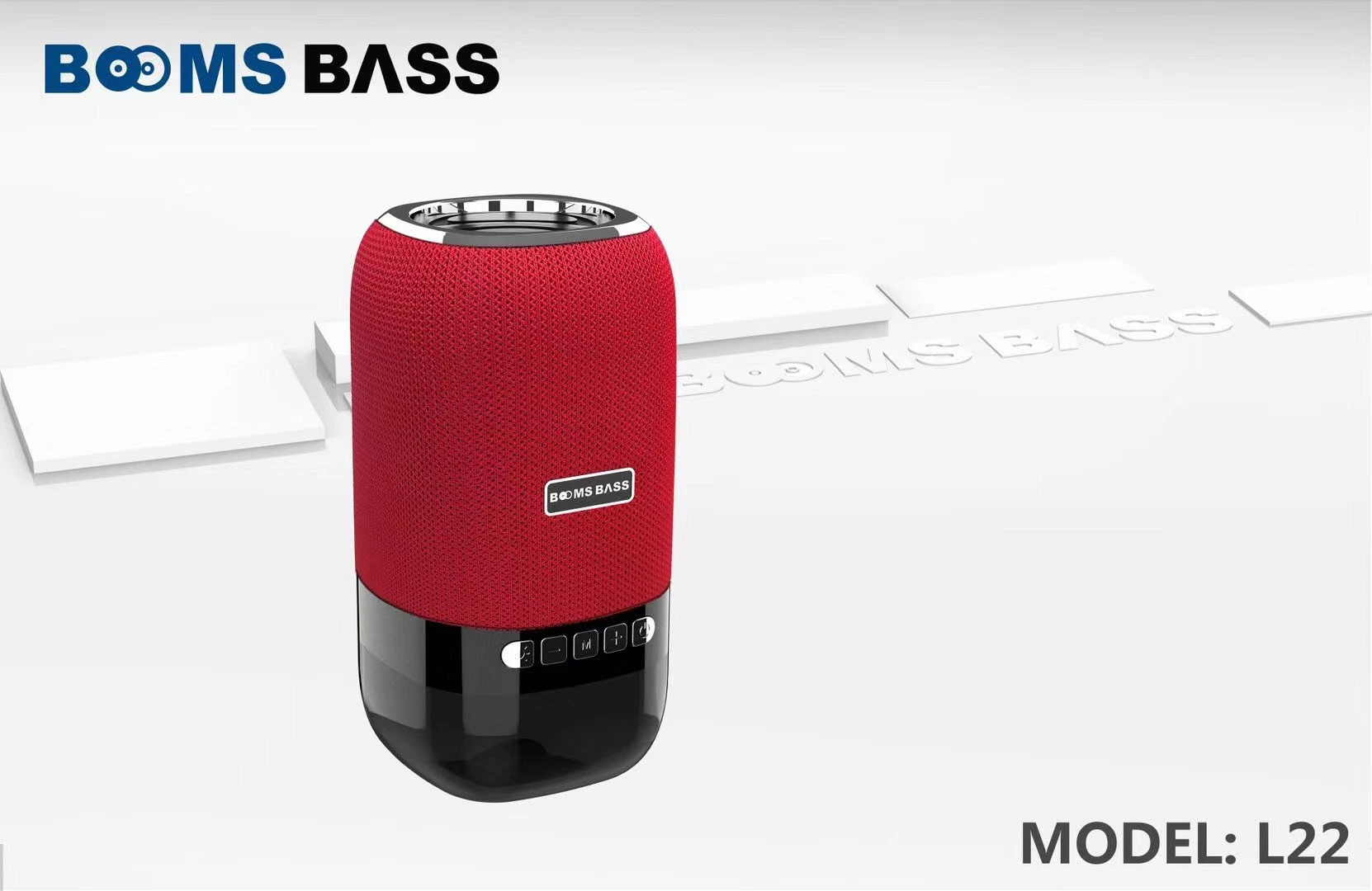 Ld- L22 - Hot Selling Fashionable Mini RGB LED Light Music Box Bluetooth Portable Speaker_Red