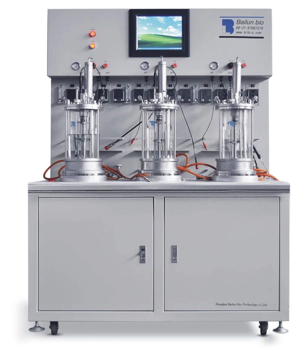 Glass Enzyme Lab Bio Fermenter Fermentor Bioreactors with Biological Process Controller and High Efficient Screen Retention Structure