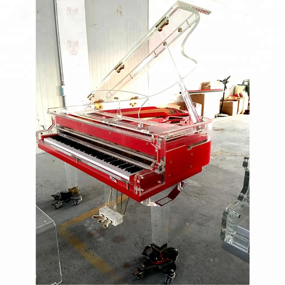 Custom Luxury Acrylic Transparent Grand Piano for Home Decoration Hotel Concert Piano