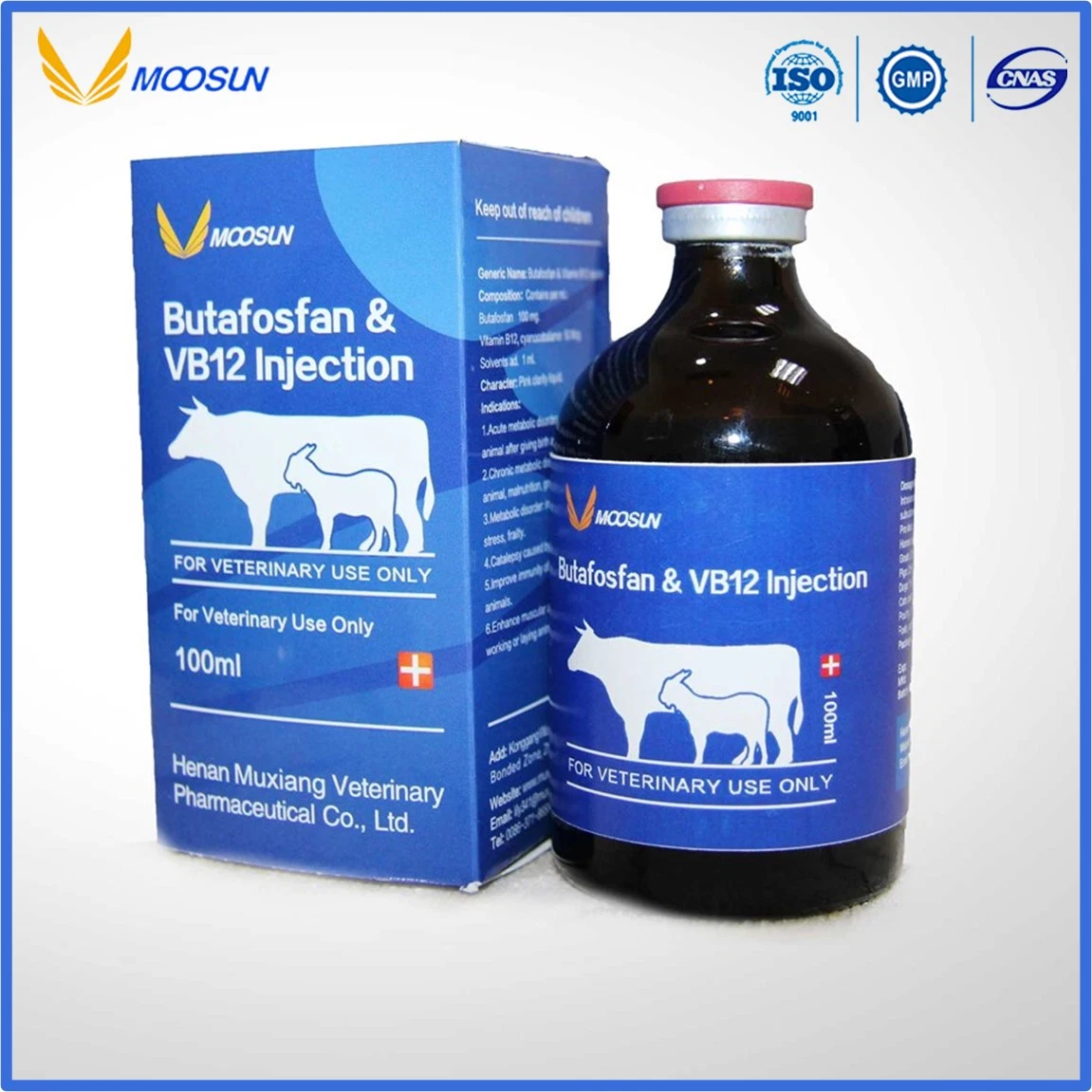 ISO Florfenicol GMP Medicamentos Veterinarios de inyección de un 10% para el animal