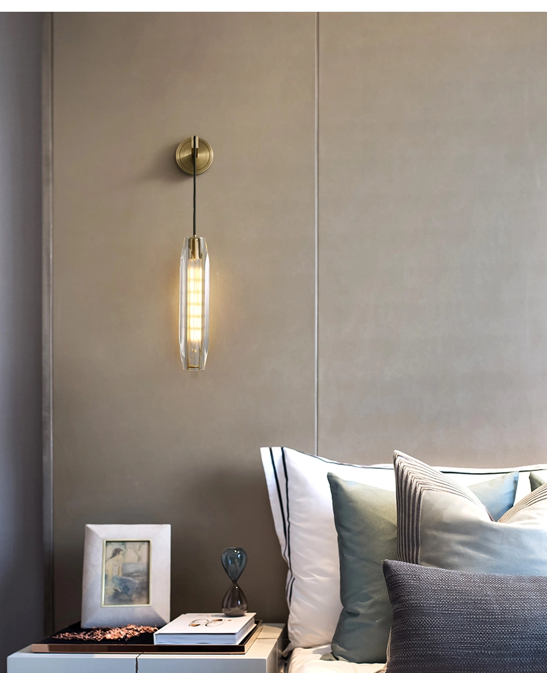 Fábrica de iluminación Masivel al por mayor pared moderna Sconce de cobre cubierta de vidrio Lámpara de pared