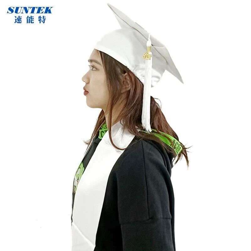 Sublimation Graduation Hat Polyester Adult Bachelor Sublimation Graduation Cap with Tassel