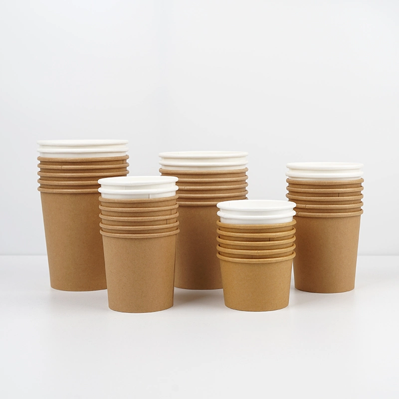 Biodegradable Disposable Cafe Coffee Paper Cup Milk Tea Hot Paper Cups