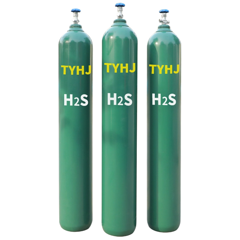 الشركة المصنعة الصينية أفضل شركة متخصصة في الغاز كبريتيد كبريتيد الهيدروجين H2S نقاء الغاز 99.5% 99.9% صناعية