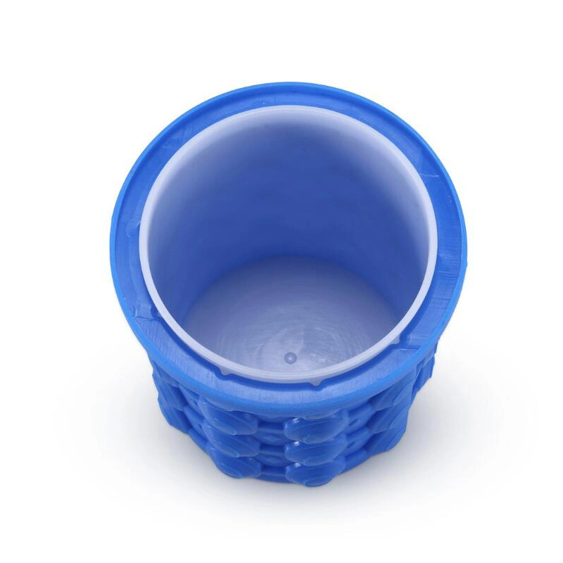 Portable Silicone Ice Bucket & Ice Mold with Lid Esg11960