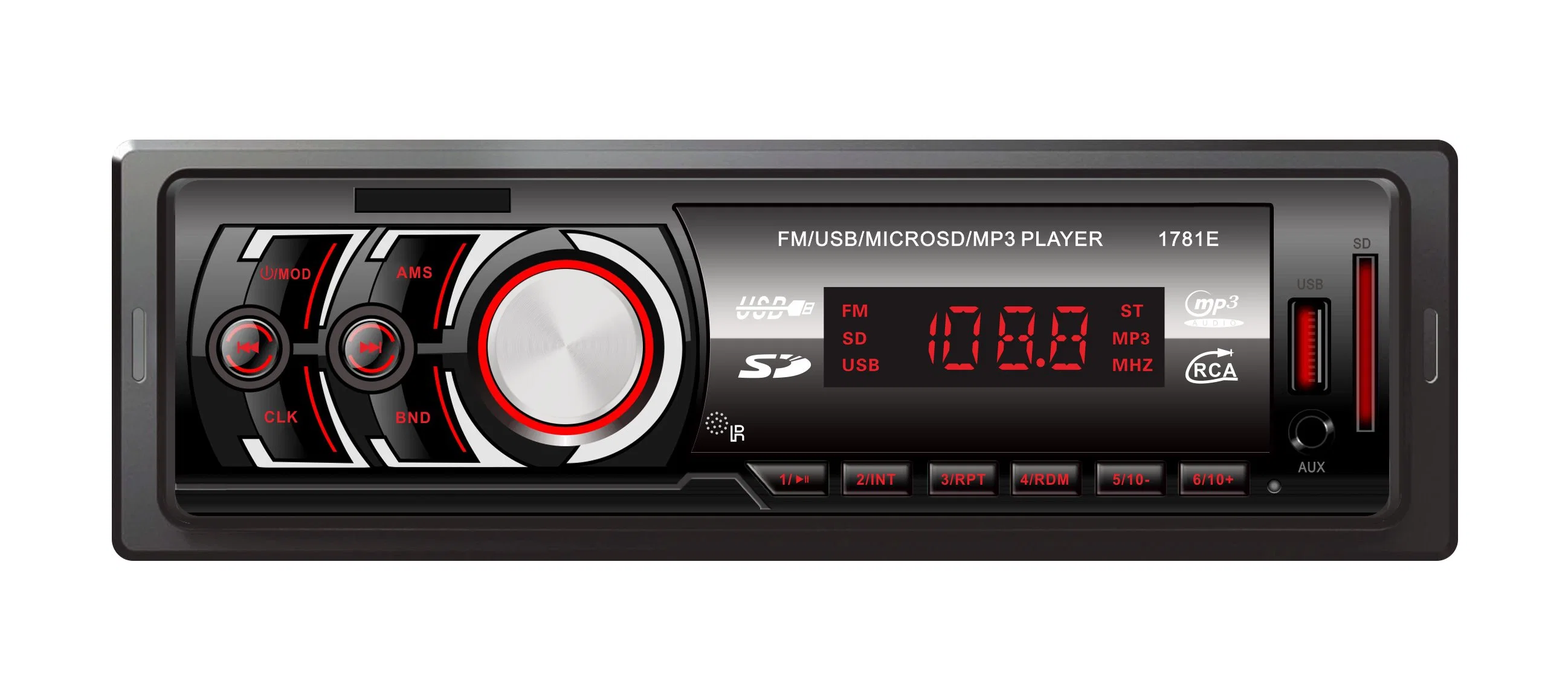 دعم راديو MP3 FM لصوت السيارة مشغل صوت USB بتقنية Bluetooth