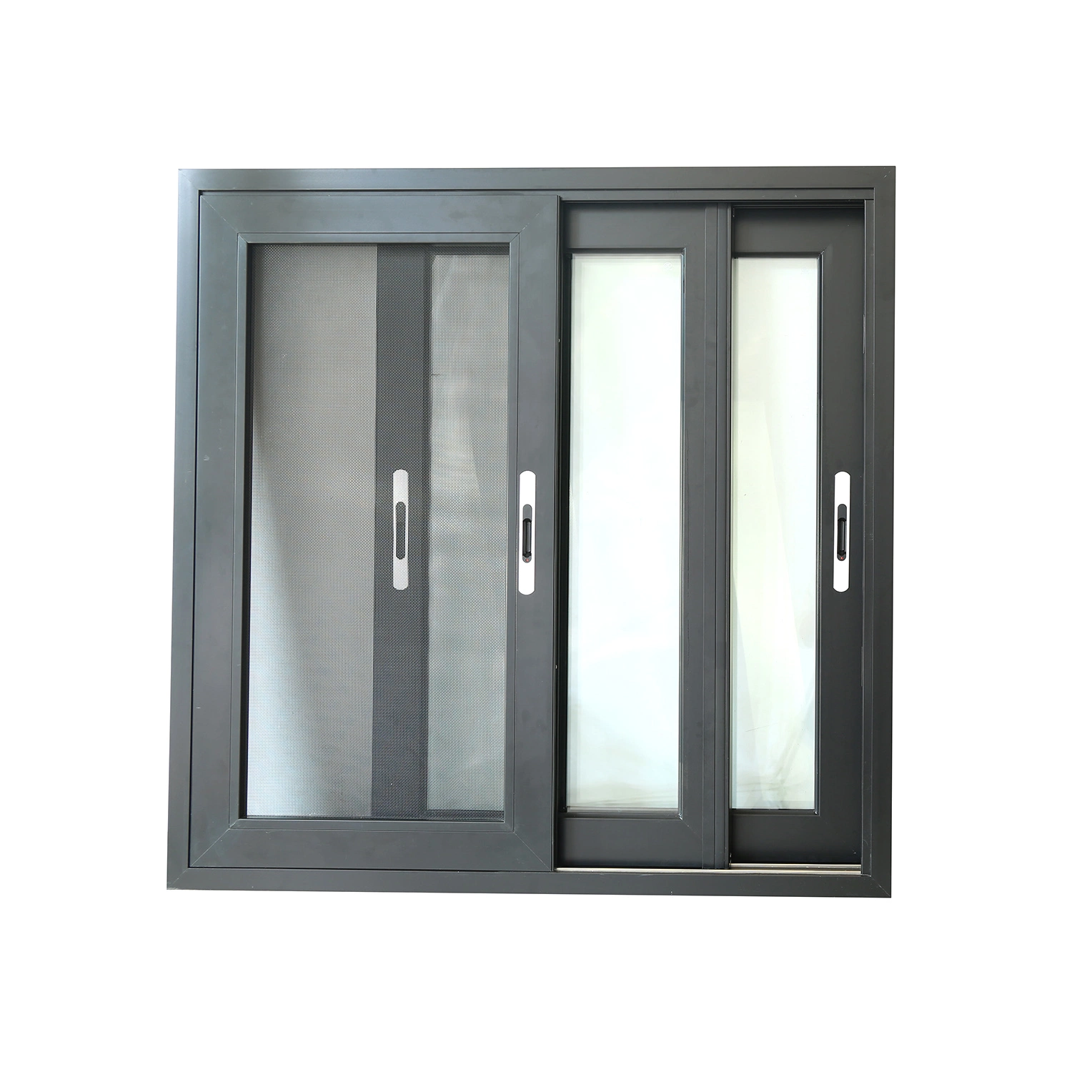 Aluminum Materials Balcony Colored Glass Sliding Curtain Window with Stainless Steel Mosquito Net